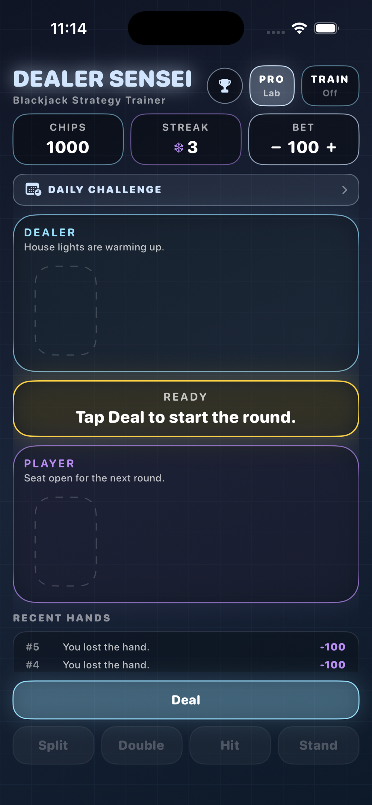 Dealer Sensei home screen